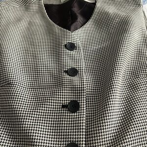 Ann Taylor Houndstooth Blazer Lined Vintage Final Sale